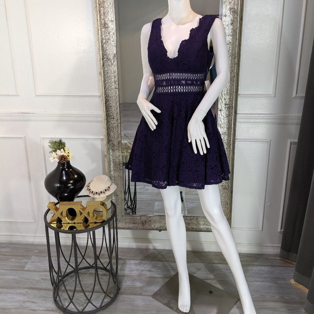 Purple Short Cocktail Homecoming Formal Dress